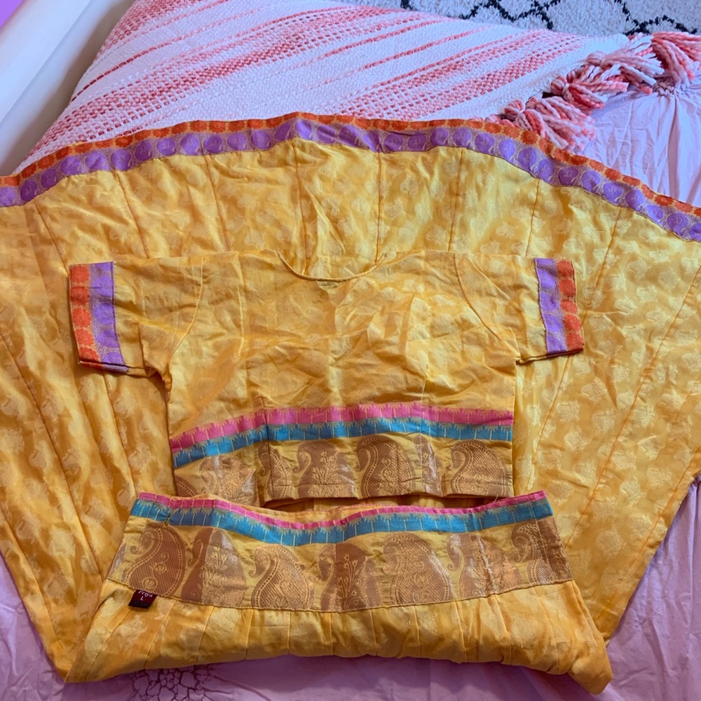 Silk skirt and blouse